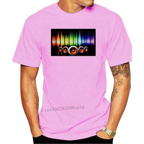 New Men t shirt Hot Sale Sound Activated Led Light Up and Down Flashing Equalizer EL for Rock Disco Party DJ Tee women