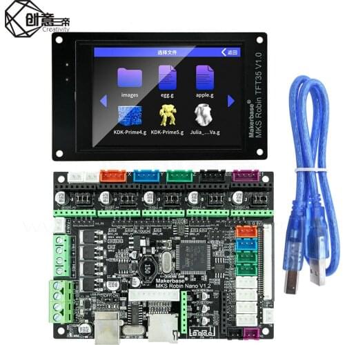 MKS Robin Nano 32-bit Control Board Supports Marlin 2.0 3.5 TFT Touch Screen WIFI ELF Upgrade V1.2 Motherboard For 3D Printer