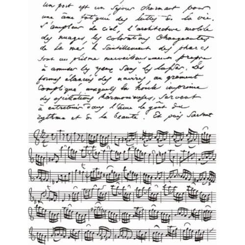 Sheet music Transparent Clear Silicone Stamp/Seal for DIY scrapbooking/photo album Decorative clear stamp sheets A811