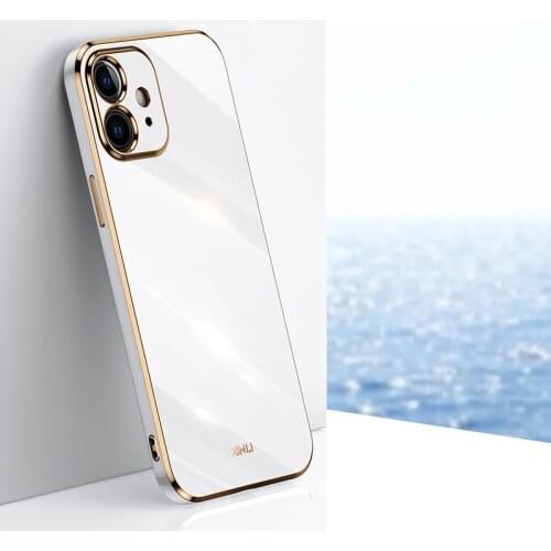 Plating Frame Luxury Silicone Phone Case For iPhone 11 12 Pro Max SE 2020 X XR XS 7 8 Plus 6 6S Full Protection Soft Back Cover