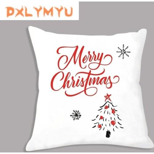 Christmas Decoration Pillowcase Bear Rabbit Snowman Pillow Xmas Gift Plush Fabric Decorative Cushion For Sofa Party Supplies