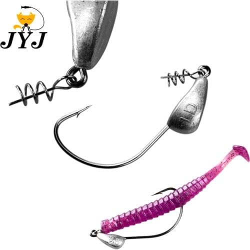 5pcs a lot 3.5g 5g 7g 10g 15g 18g 21g Screw Jig Head Fishing Hooks Stand Up Lead Head Hook with Screw-in bait keeper