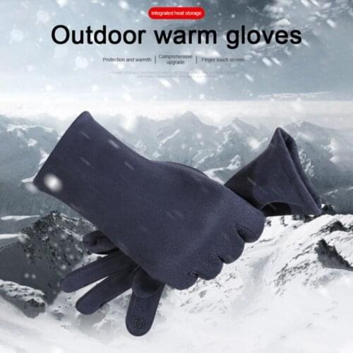 Touchscreen Winter Gloves Suede Warm Thickening Windproof Mitten For Daily Use Biking Working Skiing Hunting For Men WomenNewest
