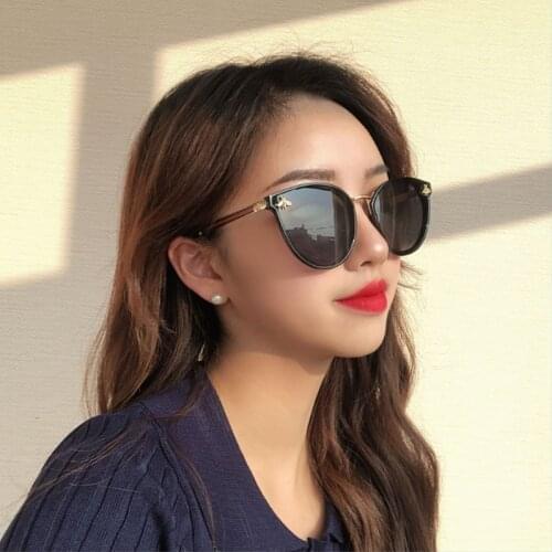 Wholesale bee Sunglasses Women Men Vintage Gradient Glasses Retro Sun Glasses Female Eyewear UV400 Fashion Drive Outdoor