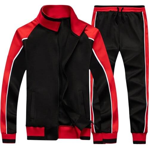 Tracksuit Men 2021 Winter Zipper Jackets+Pants 2 Pieces Sets Male Slim Sportswear Brand New Casual Fashion 2PCS Mens Streetwear