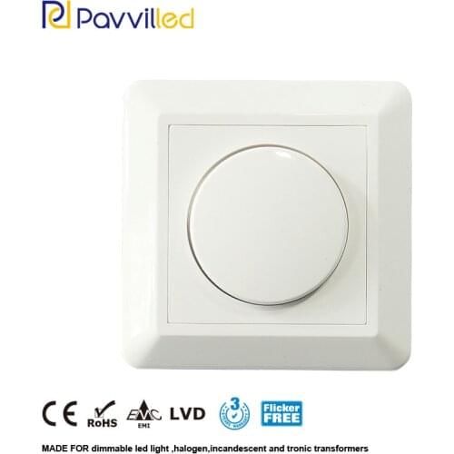 CE approved 200W Trailing edge LED dimmer switch phase cut/off bottom brightness adjustable with knob 100-240Vac