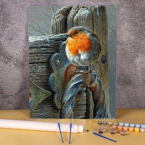 Bird Animal DIY Paint By Numbers Set Oil Paints 40*50 Painting On Canvas Handmade Kids Wholesale Wall Art Drawing