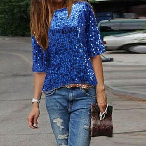 Spring Women Sequins Sleeves T-shirt Ladies Shirt Women Shirts Women 2020 Harajuku Womens Clothing Tshirt Plus Size Snake Print