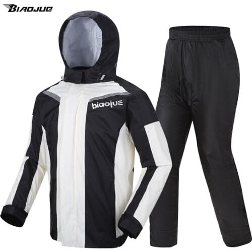 Hooded Waterproof Raincoat Rain Pants Suit Anti-storm Split Riding Motorcycle Hiking Outdoor Men and Women Rainwear AA50RC