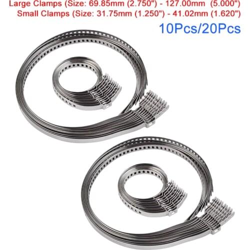 10PCS / 20PCS Universal Adjustable Axle CV Joint Boot Crimp Clamps Large & Small Kits Stainless Steel For Car Vehicle