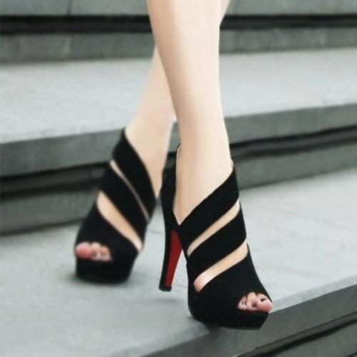 Women Open Toe High Heel Gladiator Sandals Casual Shoes Waterproof Platform Sandals 2021 Fish mouth high-heeled shoes