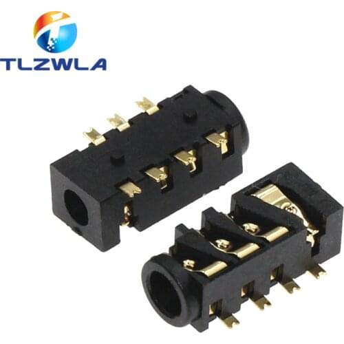 1000Pcs Pj-393 Gold-Plated 383 Eight-Foot 7 Foot ,Section4 Smd 7Pin 3.5Mm Headphone Jack Audio Jack