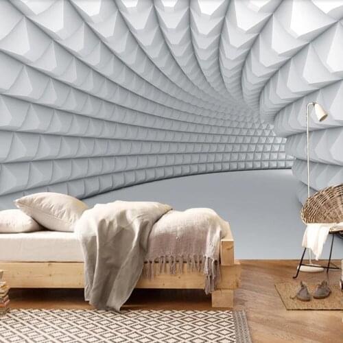 Milofi custom 3D wallpaper mural modern minimalist stereo geometry living room bedroom wall decoration wallpaper