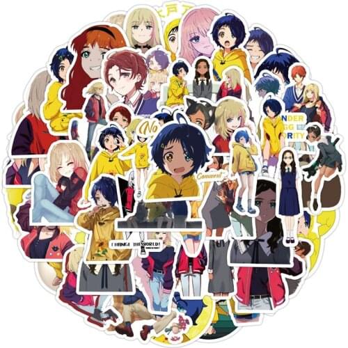 50Pcs Anime WONDER EGG PRIORITY Cartoon Stickers Aesthetic Decals Toy Luggage Laptop Phone DIY Waterproof Sticker