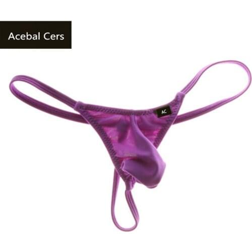 Acebal Cers 2017 Brand Mens Sexy Briefs Nylon Homosexual Underwear Men Exposed Buttocks Underwear Soft Comfy XXL XL L M