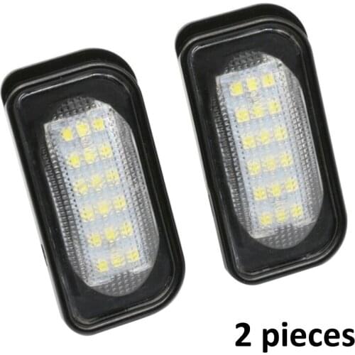Apmatauto 2pcs White Led License Plate Light For Mercedes Benz W203 Car Number Plate Lamp For Benz W203 4Door 2001-2007