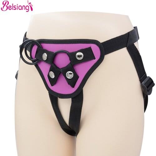 Belsiang Strap On Dildo Pants for Lesbian Strapon Harness Strap-On Penis Belt Erotic Sex Toys for Women Adult Sex Products