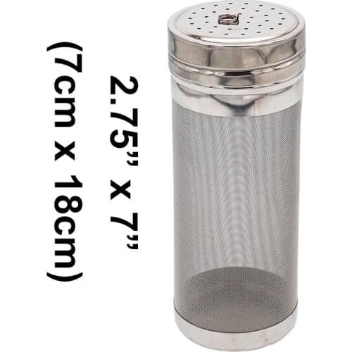2.75"x7" Cornelius Dry Keg Hop Filter with Lid 300 micron Stainless Steel 304 Beer and Tea Kettle Brew Filter