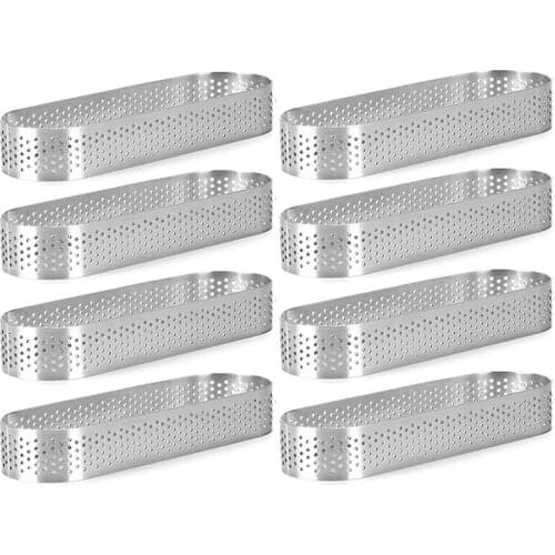 French Perforated Tart Ring Mold Heat-Resistant Mousse Cake Moulds Circle for Kitchen Pastry Baking Decoration Tools