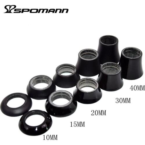 Carbon fibre headset washer taper spacer mountain road bike headset stem cover spacers 1-1/8' MTB carbon bike interval parts