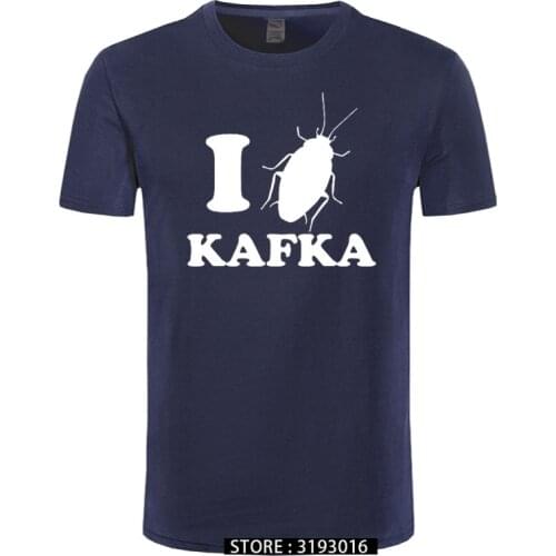 KAFKA Letter Printed t shirt Mens short Sleeve Cotton Slim Pullovers T SHIRT Male Sprotwear TEE