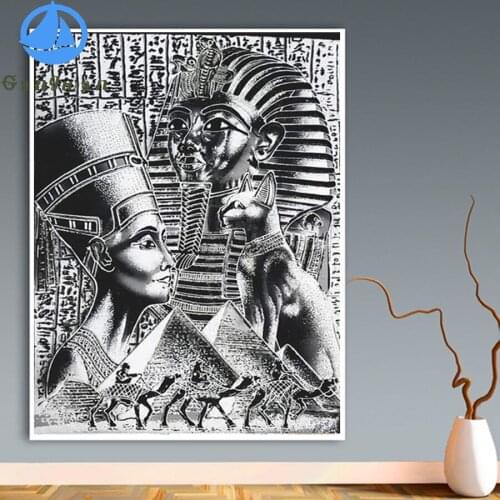 Egyptian pharaoh and queen Diamond Embroidery Full 5D diy Diamond Painting 3d picture Cross-Stitch Diamond Mosaic mazayka Crafts