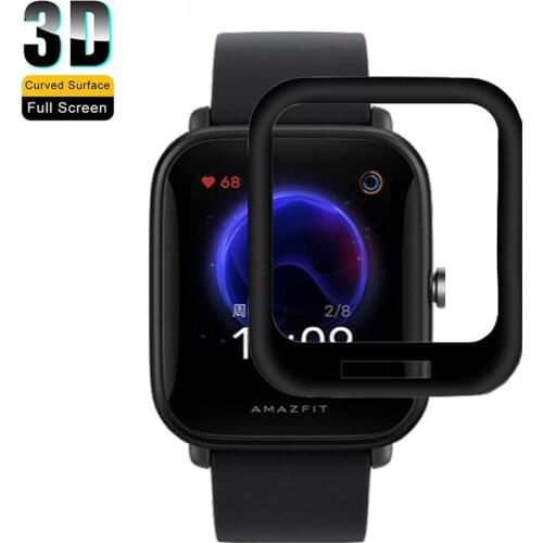 3D Curved Edge Soft Protective Film For Xiaomi Huami Amazfit Pop/Bip U/Pop Pro Screen Protector Cover Film