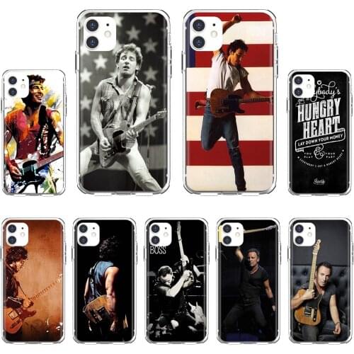 For Samsung Galaxy A12 A31 A41 A51 A71 A20e A21s M30 A10 A30 A40 A50 A60 A70 Soft Cases Bruce-Springsteen-Guitar-American-signed