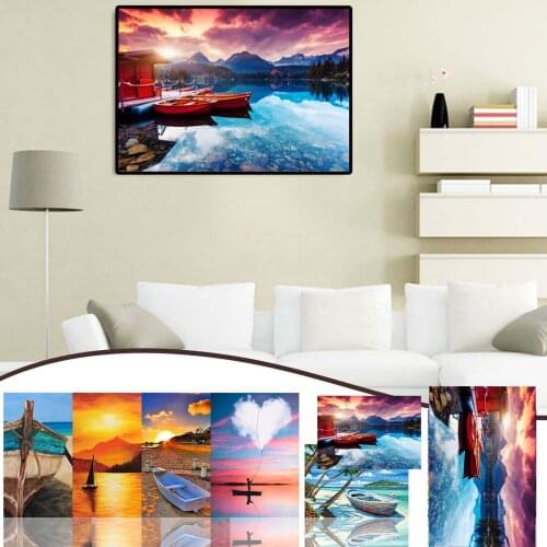 5d Diamond Painting Sunset Beach Diy Round Full Diamond Embroidery Kit Landscape Home Decoration Crafts 30*40cm Home Decor#g30