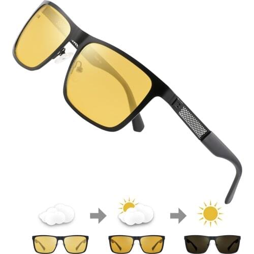 FENCHI Men Night Vision Glasses Polarized Anti-Glare Lens Yellow Sunglasses Driving Night Vision Goggles For Car Vision Nocturna