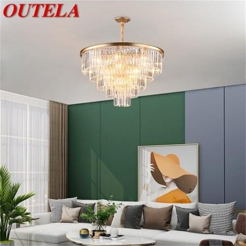 OUTELA Pendant Lights Postmodern Luxury LED Crystal Lamp Fixture For Home Decoration Dining Room