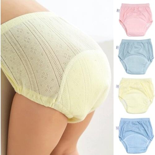 Newborn Training Pants Summer Baby Shorts Solid Color Washable Underwear Boy Girl Cloth Diapers Reusable Nappies Infant Panties