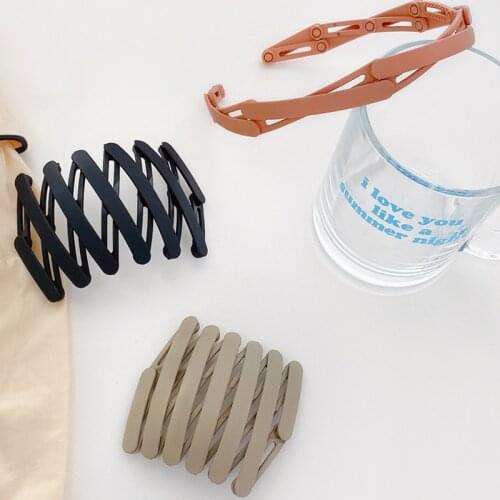 Hot Foldable Plastic Hairbands Fashion Multi-Function Headdress Women Portable Head Band Girl Make Up Hair Hoop Hair Accessories