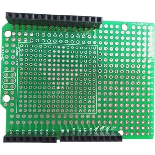 Prototype PCB for R3 Shield Board DIY, Combo 2mm + 2.54mm Pitch K5DB