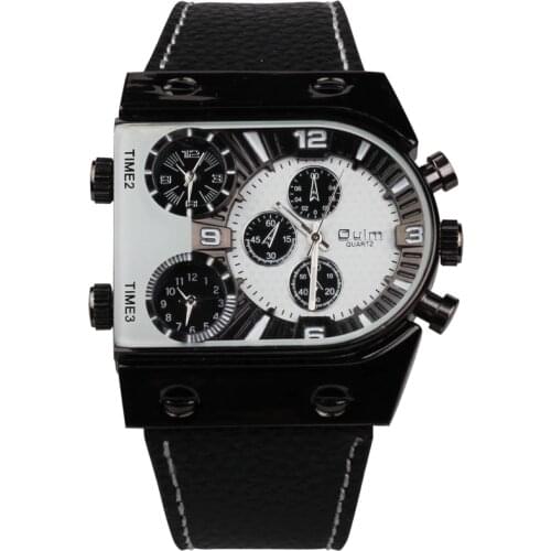 Luxury Brand Oulm Military Army Watch Men Men Sports Watches Fashion Analog Quartz Watch Leather Male Watch reloj de hombre 9315