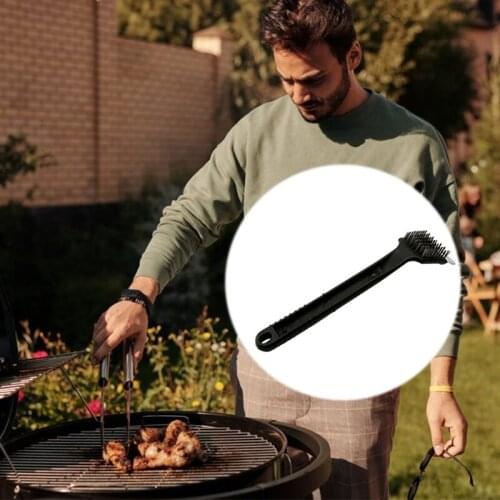 BBQ Grill Brush and Scraper PP Handle with Stainless Steel Bristles Safty BBQ Cleaning Brush for All Types Grilling Tool