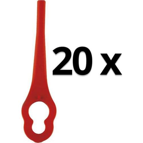 20PCS Plastic Blade Cutter Replace For Cordless Grass Garden Crop Strimmer Plastic Cutter Blades for Florabest Grass Trimmer