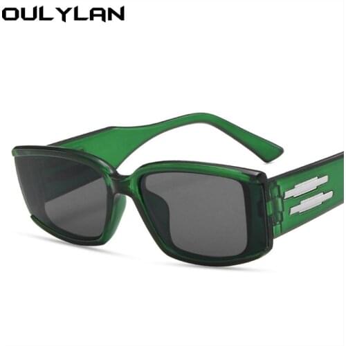 Oulylan Fashion Square Sunglasses Women Men Vintage Rectangle Sunglass Retro White Red Eyewear 2021 Ladies Popular Style UV400