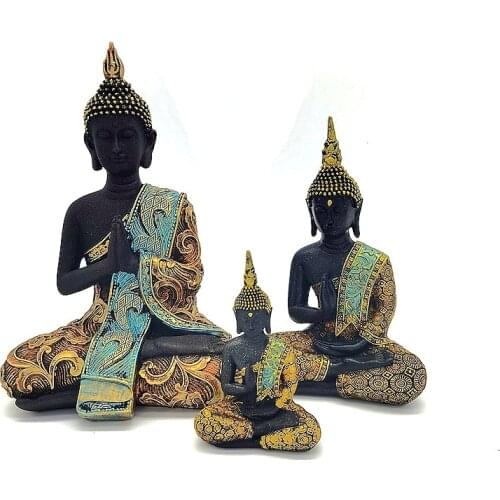 10cm 16cm Thailand Buddha Sculpture Buddha Statue Green Resin Hand Made Buddhism Hindu Fengshui Figurine Meditation Home Decor