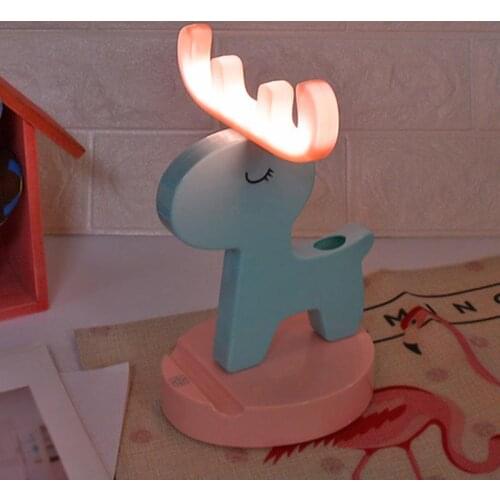LED Night Lights Reading Lamp USB Charging Children Cartoon Animal Table Lamp Intelligent Pen Holder Decoration Night lamp