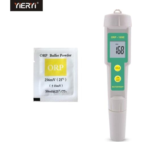 Portable Pen ORP Meter Redox Potential Tester Negative Potential Pen Tester ORP Meter with ORP calibration powder