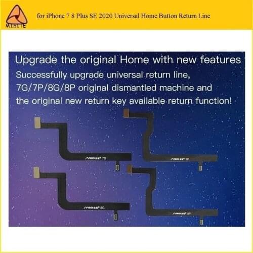 10Pcs Universal Home Button Flex Cable for iPhone 7 8 Plus SE 2020 Main Menu Keypad Return Line Spare Parts