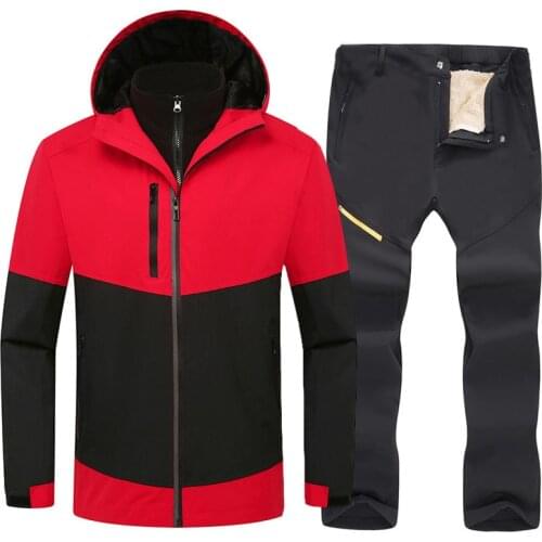 Waterproof Ski Suit Men Winter Hot Ski Equipment Snowboard Jacket Outdoor Sports Windproof Warm Snow Jackets and Pants Men Brand