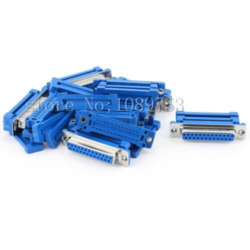 10pcs DB25 25 Pin Female Parallel IDC Crimp Connector for Flat Ribbon Cable