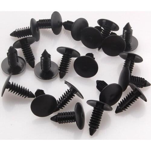 100Pcs Black Nylon Clips Replaces 6030441/ 1595864 For G-M Chrysler Ford 200 300C Town & Country Cirrus PT Cruiser Sebring Aspen
