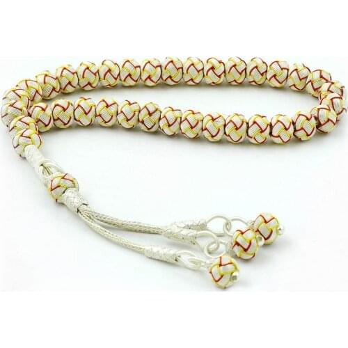 1000 Sterling Silver Handmade Rosary with Trabzon Kazaz Tassel and Amber Cutting