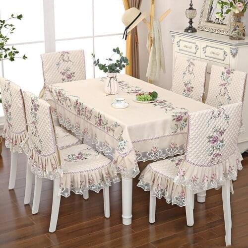 2/8/13 Pcs Rectangular Table Cloth Kitchen Chair Cover Nordic Table Cloth Suit For Dining Room Banquet Tablecloth For Home Decor