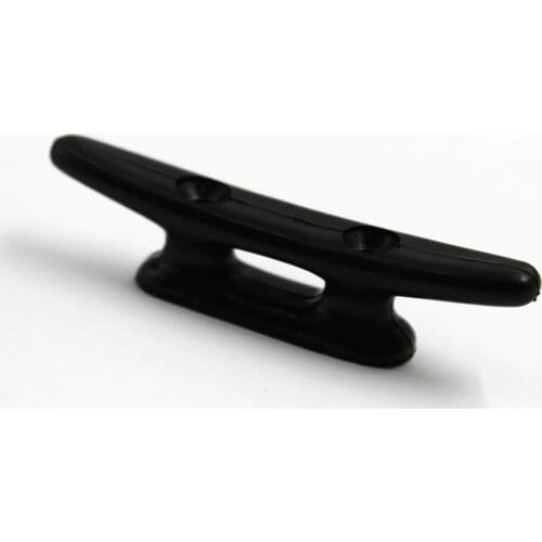 2pcs Marine Boat Nylon Cleat 3 Inch Kayak Yacht Black 2 Holes Small Size 76mm