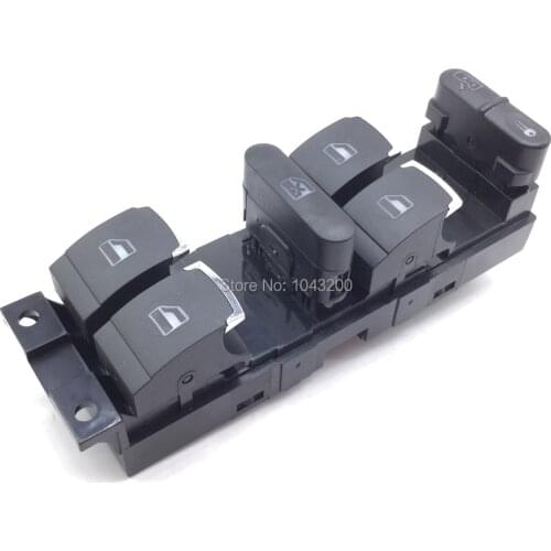 3BD959857 Chrome Master Window Controller Switch For VW Jetta Golf GTI MK4 Passat B5 Driver Side OE# 3BD 959 857 1998-2005