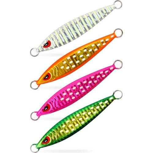 4PCS Deep sea Jigging Slow Jig Fishing Ocean Boat Rock Beach Jigbait Spoon Lure Hook baits 40g 130g